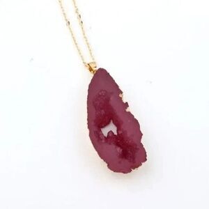 2/$21 Ladies Red Hollow Stone Fashion Necklace